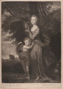 Miss Gravile (Frances Anne Greville en haar broer als "Hebe en Cupido" door James McArdell