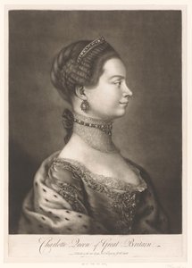 Portret van Charlotte van Mecklenburg door James McArdell