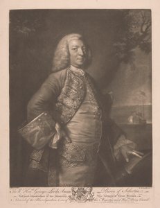 De Zeer Eerwaarde George Lord Anson door James McArdell