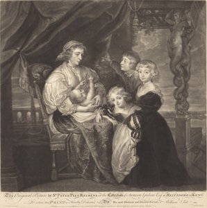 De Familie Gerbier door James McArdell after Sir Peter Paul Rubens