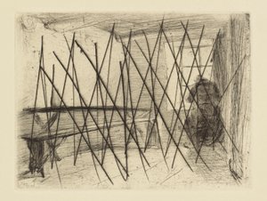 [76] Impressies van geannuleerde platen door Whistler - De vrek. door James Abbott McNeill Whistler