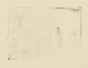 Impressies van geannuleerde platen door Whistler - Twee Figuren door James Abbott McNeill Whistler