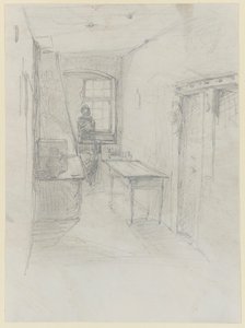 Een Keuken in Lutzelbourg door James Abbott McNeill Whistler