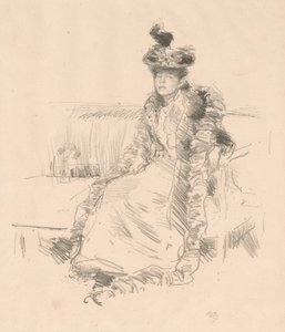 Een Dame Zittend door James Abbott McNeill Whistler