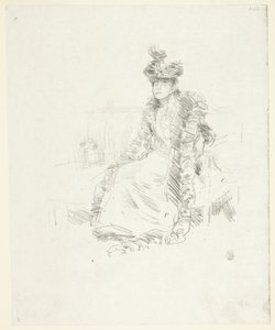 Een zittende dame door James Abbott McNeill Whistler