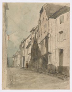 Een straat in Saverne door James Abbott McNeill Whistler