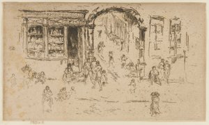 Boogpoort, Brussel door James Abbott McNeill Whistler