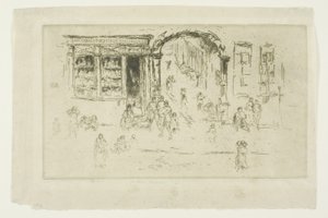 Boogpoort, Brussel door James Abbott McNeill Whistler
