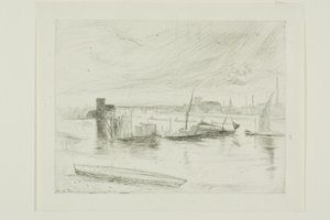 Battersea Dageraad (Cadogan Pier) door James Abbott McNeill Whistler