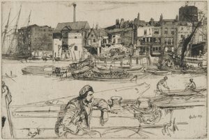 Black Lion Wharf door James Abbott McNeill Whistler