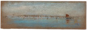 Blauw en Zilver—De Eilanden, Venetië door James Abbott McNeill Whistler