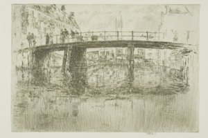 Brug, Amsterdam door James Abbott McNeill Whistler