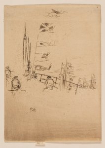 Vlaggetjesdag door James Abbott McNeill Whistler