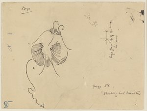 Vlinder (recto); Fragment van vlinder (verso) door James McNeill Whistler