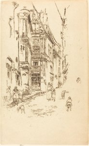 Chancellerie, Loches door James Abbott McNeill Whistler