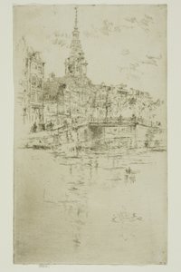 Kerk, Amsterdam door James Abbott McNeill Whistler
