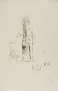 Hanen en hennen, Hôtel Colbert door James Abbott McNeill Whistler