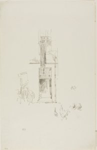 Hanen en hennen, Hôtel Colbert door James Abbott McNeill Whistler