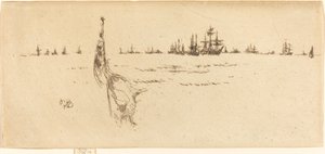 Het Strijken van de Vlag door James Abbott McNeill Whistler