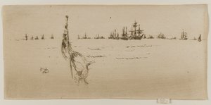 Het strijken van de vlag door James Abbott McNeill Whistler