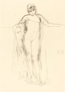 Geklede Model, Staand door James Abbott McNeill Whistler