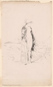 Geklede Model, Staand bij een Sofa door James Abbott McNeill Whistler