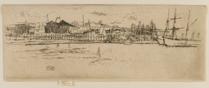 Droge Docks, Southampton door James Abbott McNeill Whistler