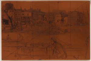 Etsplaat: Black Lion Wharf