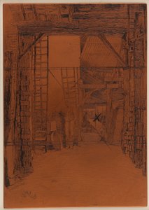 Etsplaat: De Kalkbrander door James Abbott McNeill Whistler