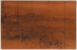 Etsplaat: Het Bekken door James Abbott McNeill Whistler