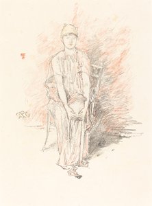 Figurenstudie in kleuren door James Abbott McNeill Whistler