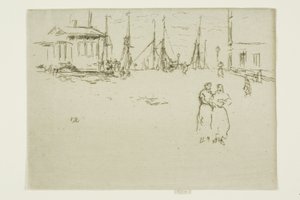 Visserskade, Oostende door James Abbott McNeill Whistler