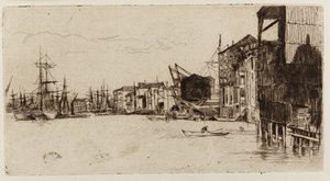 Vrijhandelskade door James Abbott McNeill Whistler