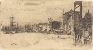 Vrijhandelswerf door James Abbott McNeill Whistler
