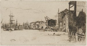 Vrijhandelskade door James Abbott McNeill Whistler