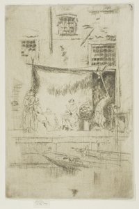 Fruitkraam door James Abbott McNeill Whistler