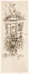 Gouden huis, Brussel door James Abbott McNeill Whistler