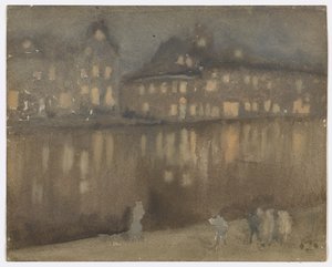 Grote Kanaal, Amsterdam; Nocturne door James Abbott McNeill Whistler
