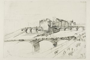 Île de la Cité, Parijs door James Abbott McNeill Whistler
