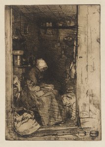 La Vieille aux Loques door James Abbott McNeill Whistler