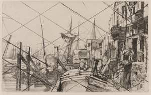 Limehouse door James Abbott McNeill Whistler