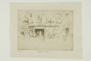 Kleine hof door James Abbott McNeill Whistler