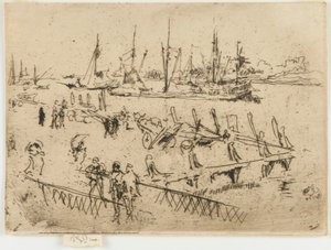 Klein Dordrecht door James Abbott McNeill Whistler