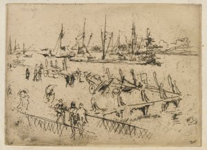 Klein Dordrecht door James Abbott McNeill Whistler