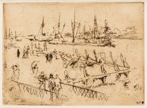 Klein Dordrecht door James Abbott McNeill Whistler