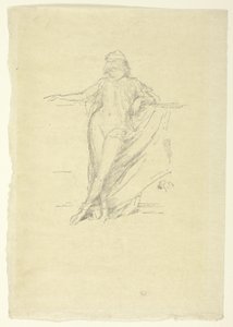 Kleine gedrapeerde figuur, leunend