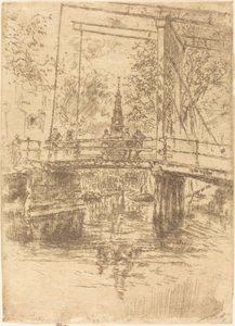 Kleine Ophaalbrug, Amsterdam door James Abbott McNeill Whistler
