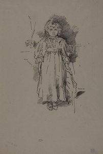Kleine Evelyn door James Abbott McNeill Whistler