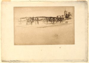 Kleine Putney Brug door James Abbott McNeill Whistler