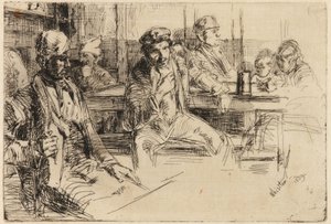 Havenarbeiders door James Abbott McNeill Whistler